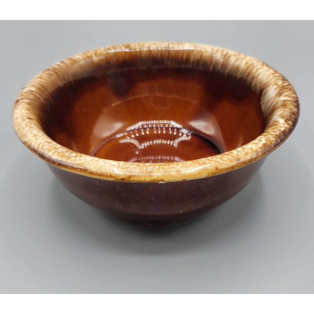 Vintage Hull USA Stoneware Brown Drip Oven Proof Cereal Soup Chili Bowl